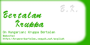 bertalan kruppa business card